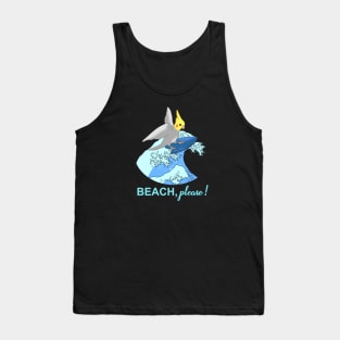 beach please - surfing cockatiel doodle Tank Top